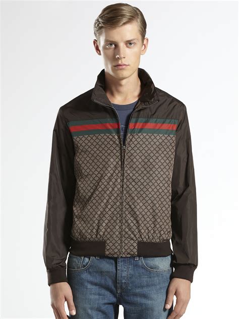 mens brown gucci jacket|gucci jacket men's cheap.